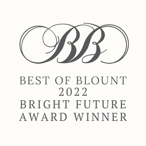 Best of Blount Bright Future Award 2022 Icon containing "Best of Blount" logo and words below it for the award title.